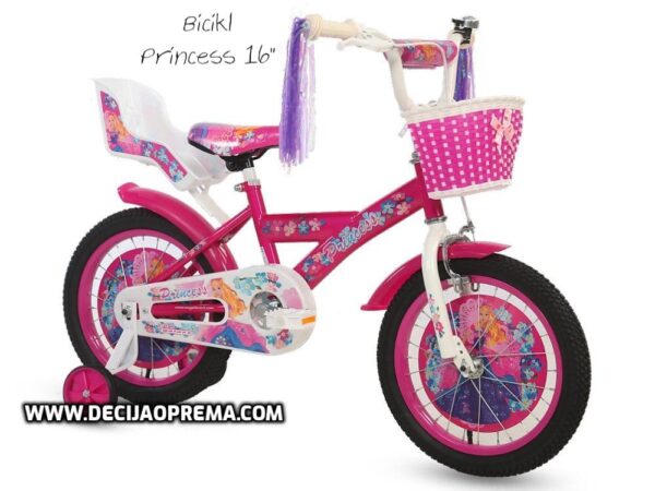Bicikl Galaxy Princess 16" za decu Rozi