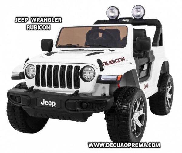 JEEP Wrangler Rubicon Licencirani auto na akumulator za decu Beli
