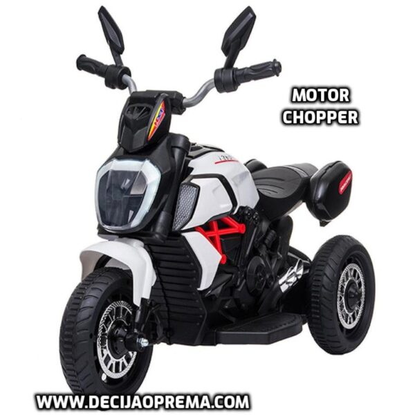 Motor Chopper na akumulator za decu Beli