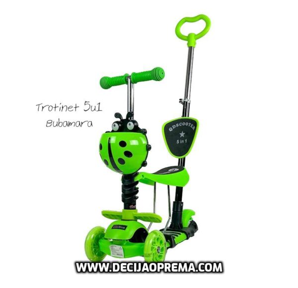 Trotinet Bubamara 5u1 Zeleni