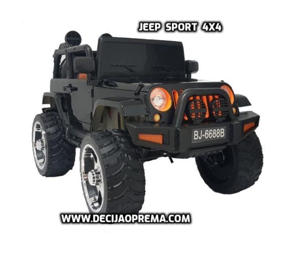 Jeep Sport 4 X 4 auto na akumulator za decu Crni
