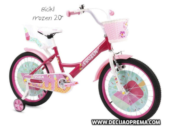 Bicikl Galaxy Frozen 20" za decu Rozi