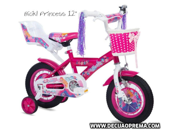 Bicikl Galaxy Princess 12" za decu Roza