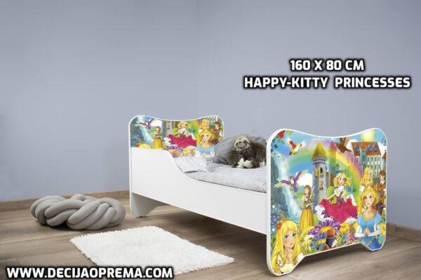 Dečiji krevet 160x80cm sa dušekom Happy Kitty Princesses