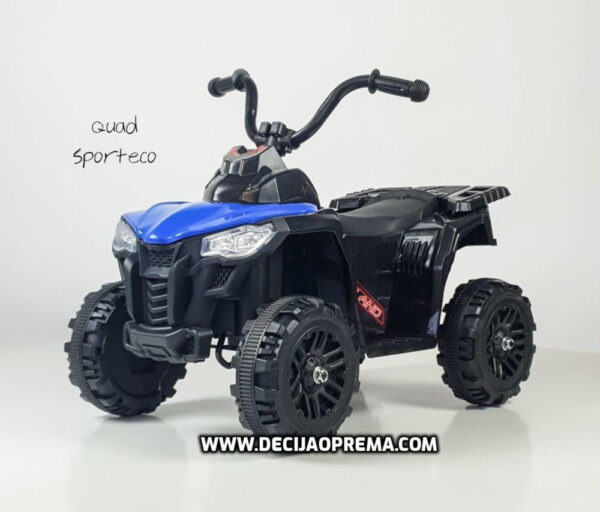 Quad Sporteco na akumulator Plavi