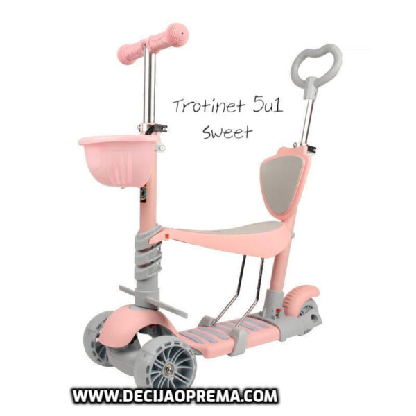 Trotinet Sweet 5u1 Rozi