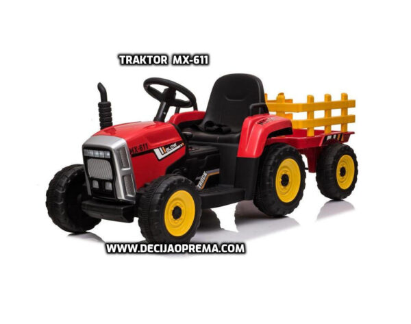 Traktor MX-611 na akumulator 12V Crveni
