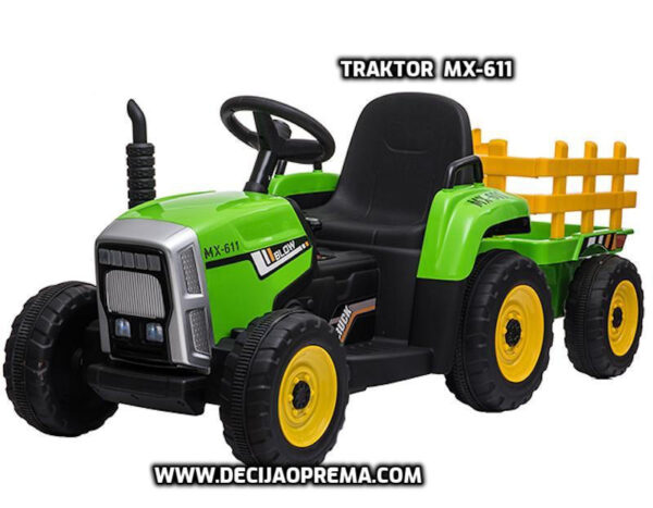 Traktor MX-611 na akumulator 12V Zeleni