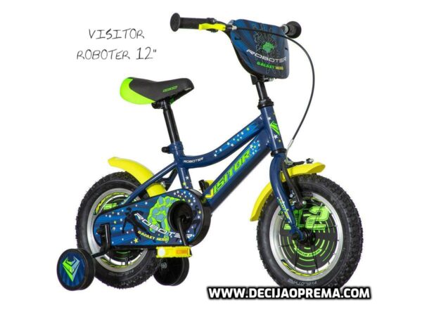 Bicikl Visitor Roboter 12" za decu Plavo Žuti