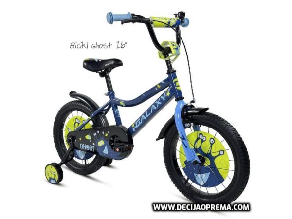 Bicikl Galaxy Ghost 16" za decu Plavo zeleni