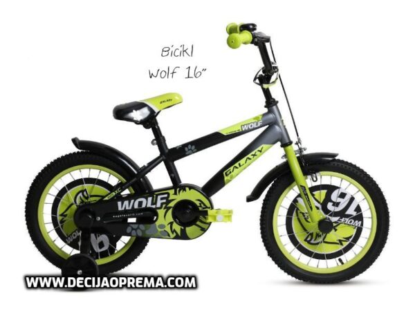 Bicikl Galaxy Wolf 16" za decu Neon Zelena