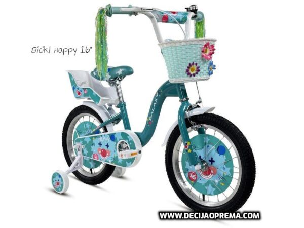 Bicikl Galaxy Happy 16" za decu Tirkiz