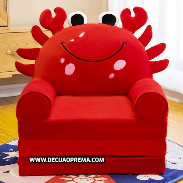 Foteljica za decu Red Crab