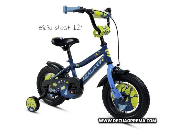 Bicikl Galaxy Ghost 12" za decu Plavo zelena