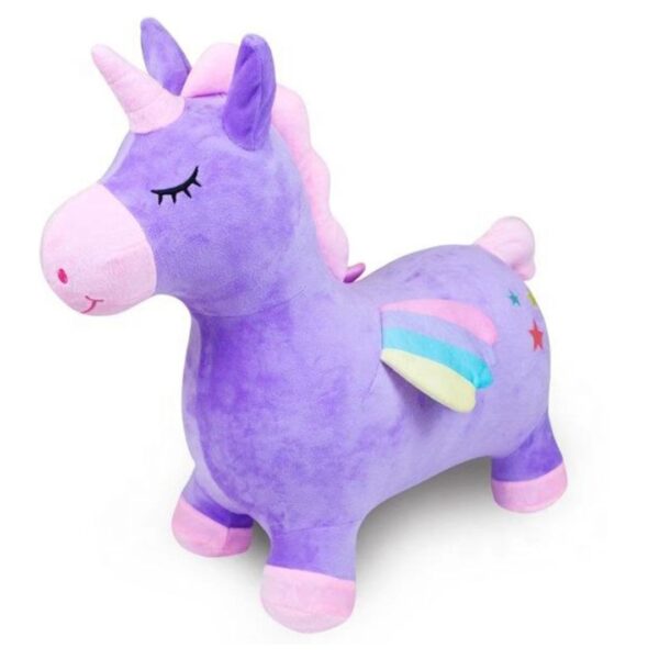 Plišana Džampi životinja za skakanje - Jednorog Ljubičasti