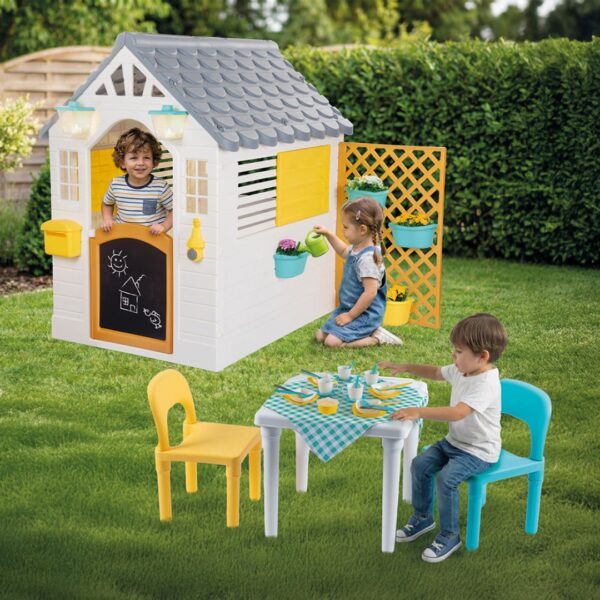 Kućica Dolu sa stolom i stolicama 026798